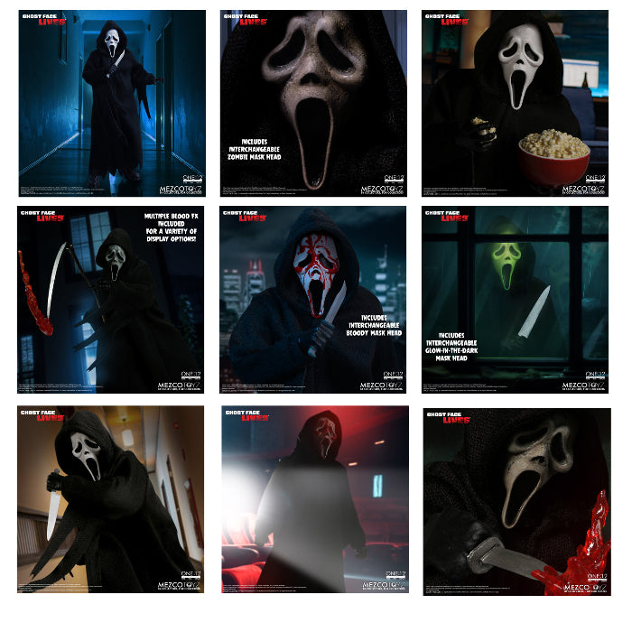 Mezco Toys Scream Ghostface 1:12 Collective Action Figure Brand New