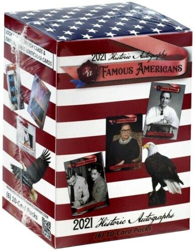 2021 Historic Autographs Famous Americans Trading Card Blaster Box New
