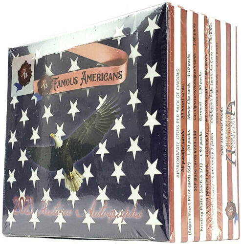2021 Historic Autographs Famous Americans Trading Card Hobby Box New