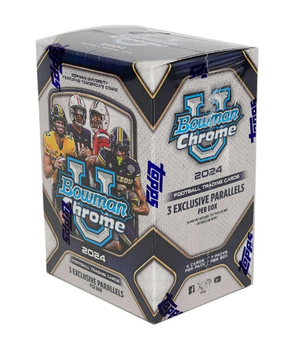 2024 Topps Bowman Chrome University Football Value Blaster Box Factory Sealed