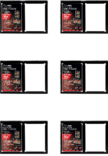 Ultra Pro 3x5 Regular One Touch 35pt Black Border 2 Card Holders Lot Of 6 New