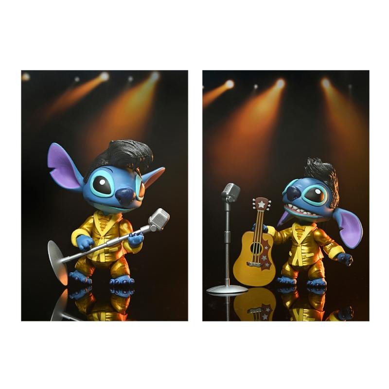 NECA Disney Ultimate Gold Elvis Stitch Action Figure New