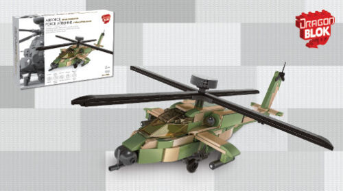 Dragon Blok Lego Aircraft Helicopter AH-64 Building Set 311 Pieces Brand New