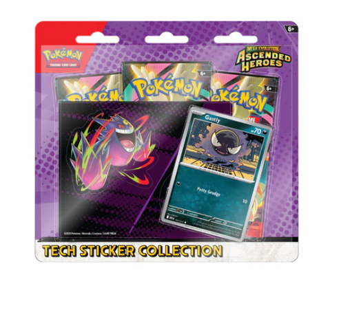 Pokemon TCG Ascended Heroes Tech Sticker Collection Gastly Factory Sealed
