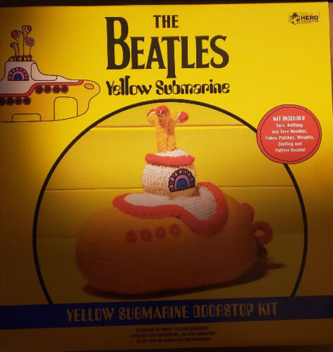 Eaglemoss The Beatles Doorstop Yellow Submarine Knitting Kit Brand New