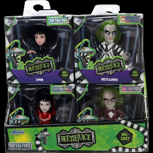 Jada Toys Beetlejuice 2.5" Metalfigs Set Of 4 Figures New