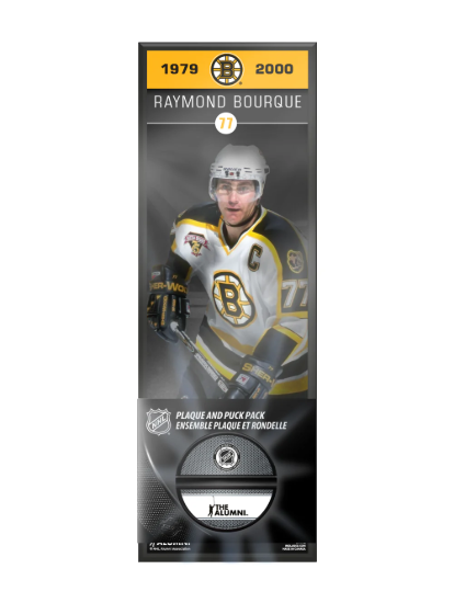 NHL Hockey Deco Plaque & Puck Holder Boston Bruins Ray Bourque New
