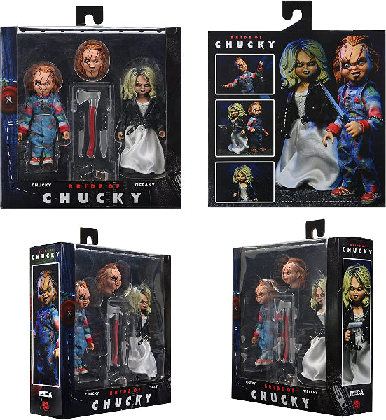 NECA Bride of Chucky Tiffany and Chucky 8" Clothed Action Figure Set Brand New