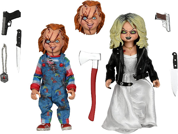 NECA Bride of Chucky Tiffany and Chucky 8" Clothed Action Figure Set Brand New