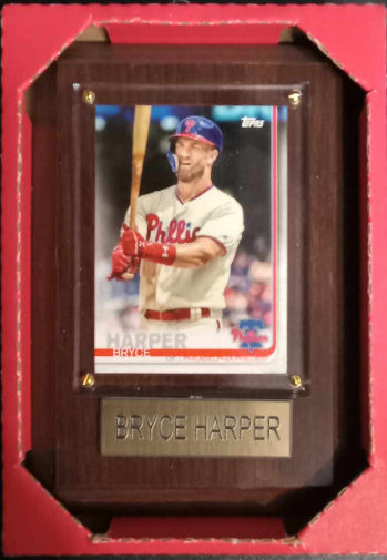 MLB Baseball 4x6 Plaque Card Philadelphia Phillies Bryce Harper New
