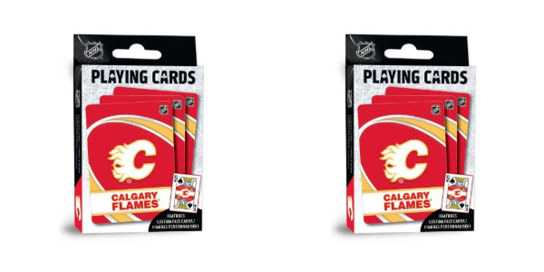 Masterpieces NHL Hockey Calgary Flames Playing Cards Deck Lot Of 2 New