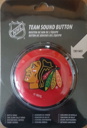 NHL Hockey Chicago Blackhawks Team Sound Button Brand New