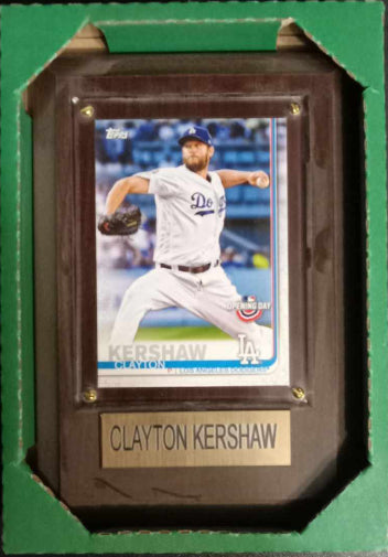 MLB Baseball 4x6 Plaque Card Los Angeles Dodgers Clayton Kershaw New