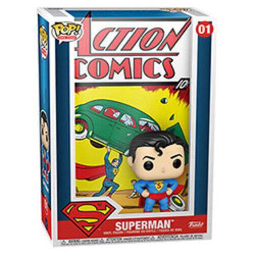 Funko POP Comic Cover DC Superman Vinyl Figure With Protector Brand New