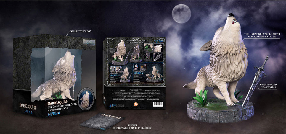 Dark Horse Comics F4F Dark Souls Great Grey Wolf PVC Statue New