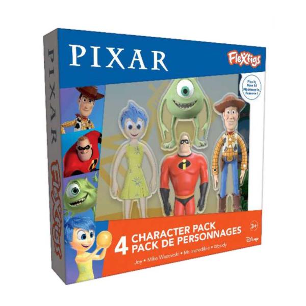 FlexFigs Disney Pixar 4 Pack Bendable Action Figures New