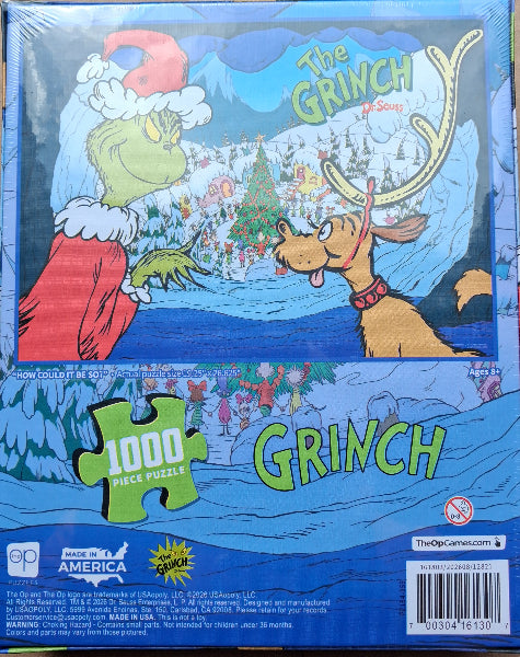 USAopoly Dr Seuss The Grinch How Could It Be So 1000 Piece Puzzle New