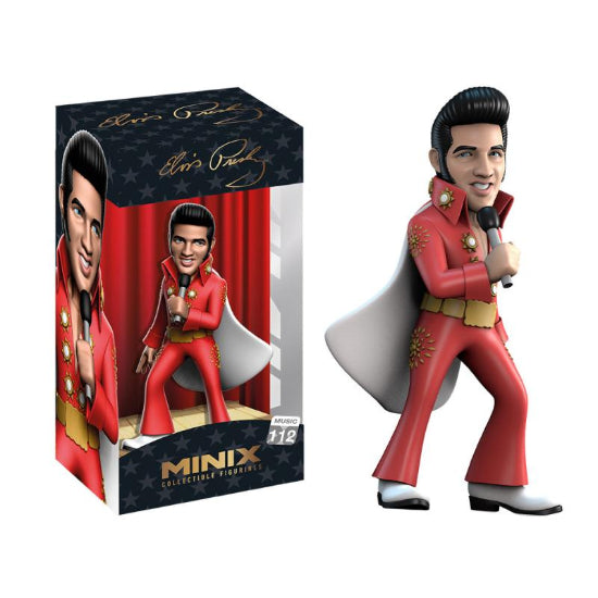 Minix Music Elvis Presley Red Suit Vinyl Action Figure New