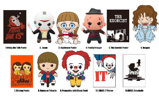 Monogram Horror Series 6 3D Foam Bag Clip Display Box/Case Of 12 New