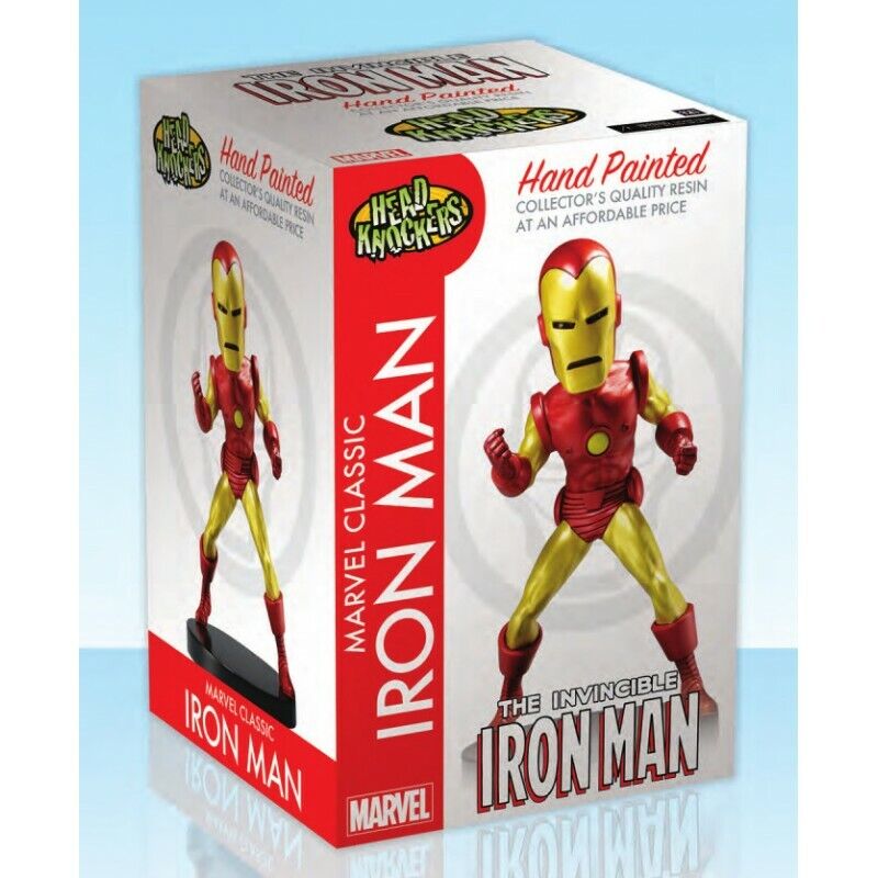 NECA Marvel Iron Man Classic 8" Head Knocker Bobble Head Figure Brand New