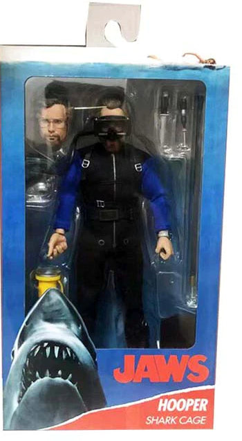 NECA Jaws 8" Clothed Shark Cage Hooper Action Figure Brand New