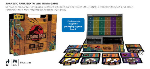 USAopoly Jurassic Park Trivia Bid To Win Dinosaur Game Brand New