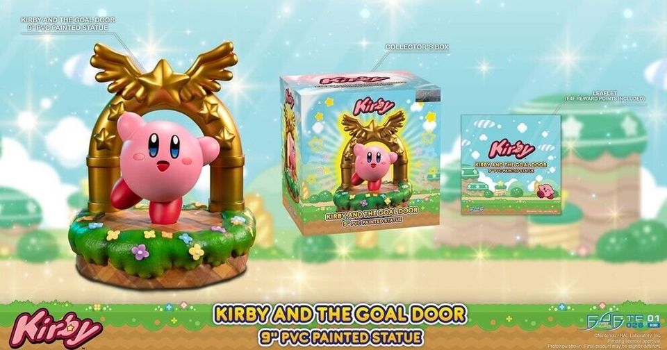First 4 Figures F4F Kirby & The Goal Door 9" PVC Statue Figure Brand New