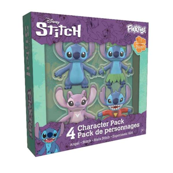 Flexfigs Lilo And Stitch 4 Pack Box Set Bendable Action Figures New