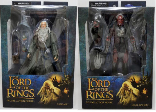 Diamond Select Lord Of The Rings Gandalf & Uruk-hai Orc Action Figure Set New