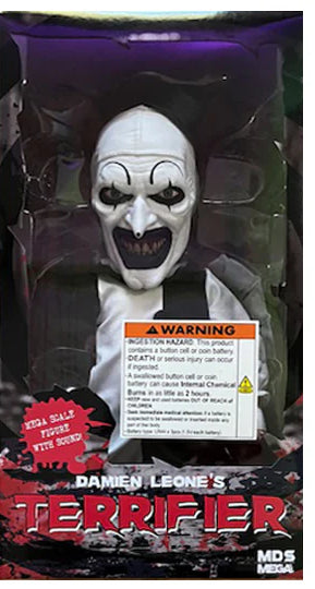Mezco Toys Terrifier 15" Art The Clown Mega Scale Talking Action Figure New