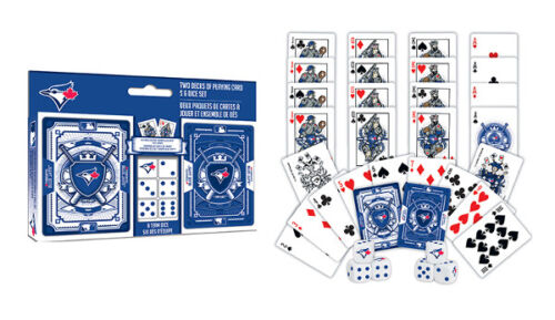 MLB Baseball Toronto Blue Jays 2 Pack Playing Cards & Dice Set Brand New