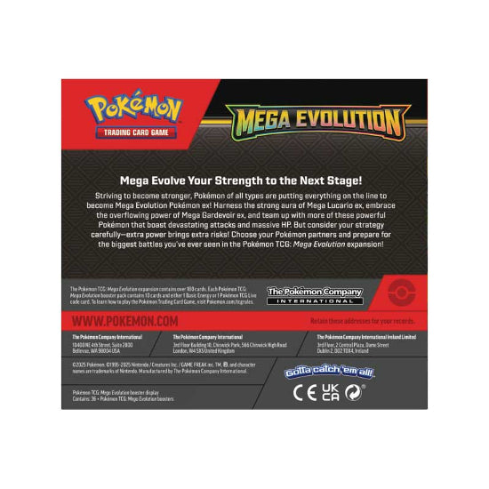 (PRE ORDER) Pokemon TCG Mega Evolution Booster Box Factory Sealed