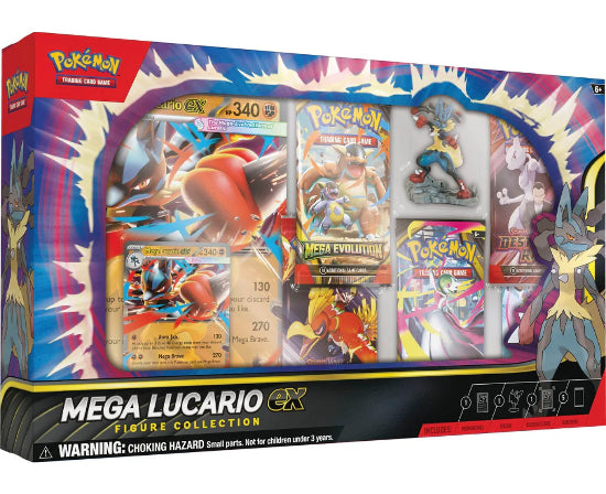 Pokemon Trading Card Game TCG Mega Figure Collection Box Lucario Ex Factory Sealed