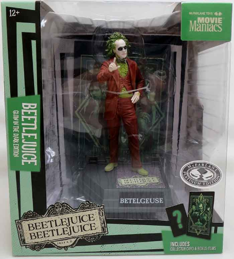 McFarlane Toys MM Beetlejuice CHASE Platinum Edition Action Figure New