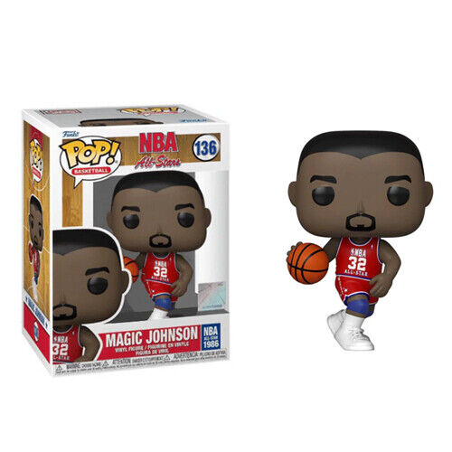 Funko POP NBA Legends Lakers Magic Johnson Red All Star Exclusive Vinyl Figure