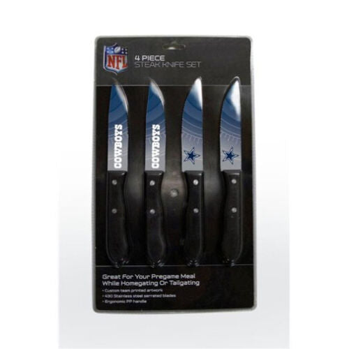 NFL Football Dallas Cowboys 4 Piece Kitchen Steak Knives Brand New