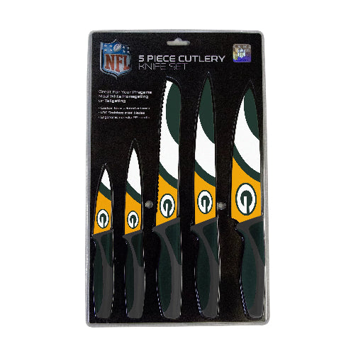 NFL Football Green Bay Packers 5 Piece Kitchen Knives 5 Pc Set Brand New