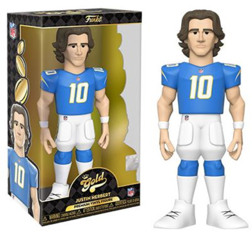Funko Gold NFL Football Los Angeles Chargers Justin Herbert 12" Action Figure