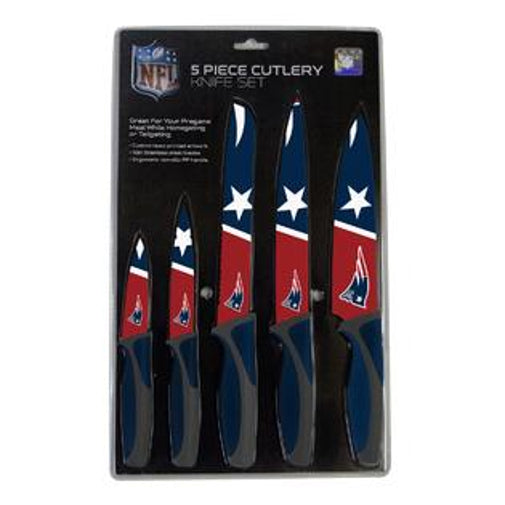NFL Football New England Patriots 5 Piece Kitchen Knives Set Brand New
