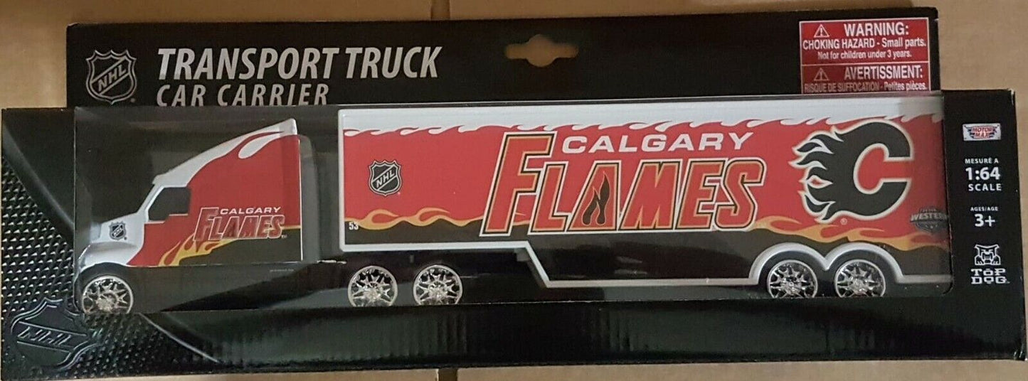 NHL Hockey Calgary Flames Diecast 1:64 Scale Transport Truck Brand New