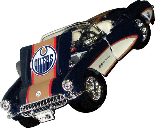 NHL Hockey Edmonton Oilers Diecast 1:24 Scale 57 Corvette Car Brand New