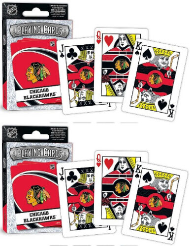 Masterpieces NHL Hockey Chicago Blackhawks Playing Cards Deck Lot Of 2 Brand New