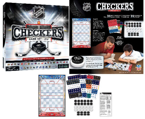 Masterpieces NHL Hockey League Checkers Board Game Brand New