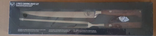NHL Hockey Chicago Blackhawks 2 Piece Carving Knife Fork Set Brand New