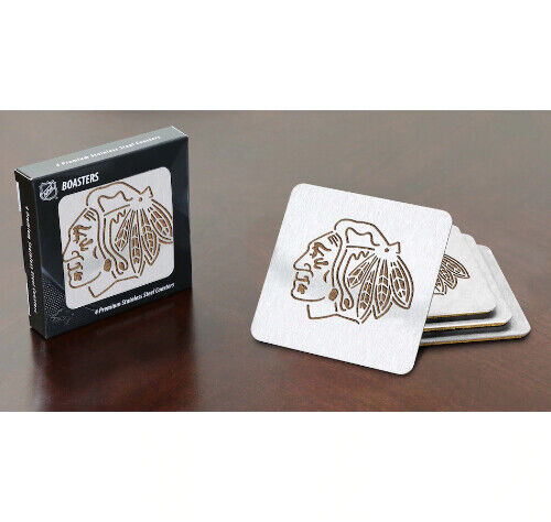 NHL Hockey Chicago Blackhawks Sportula Boasters/Coasters Brand New