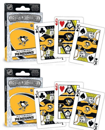 Masterpieces NHL Hockey Pittsburgh Penguins Playing Cards Deck Lot Of 2 New
