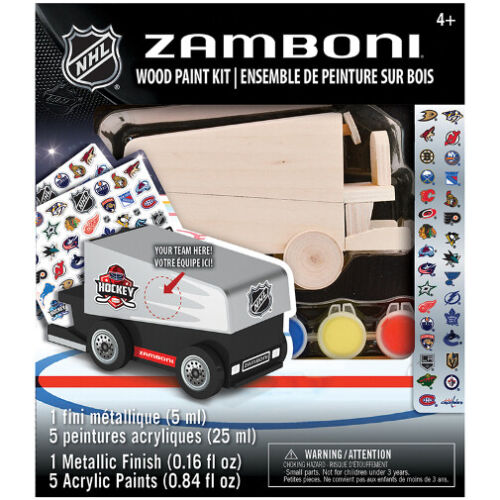 Masterpieces NHL Hockey Zamboni Wood Craft & Paint Kit Brand New