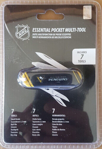 NHL Hockey Pittsburgh Penguins PENS Essential 7-Function Pocket Multi-Tool New