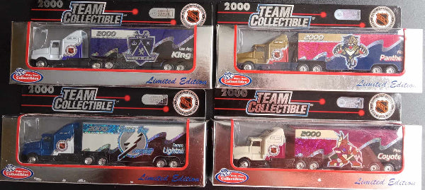 NHL Hockey Team Collectible 1:80 Scale Transport Trucks Lot Of 4 Brand New