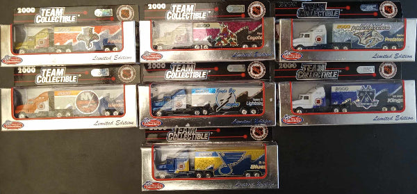 NHL Hockey Team Collectible Transport Trucks Lot Of 7 Brand New
